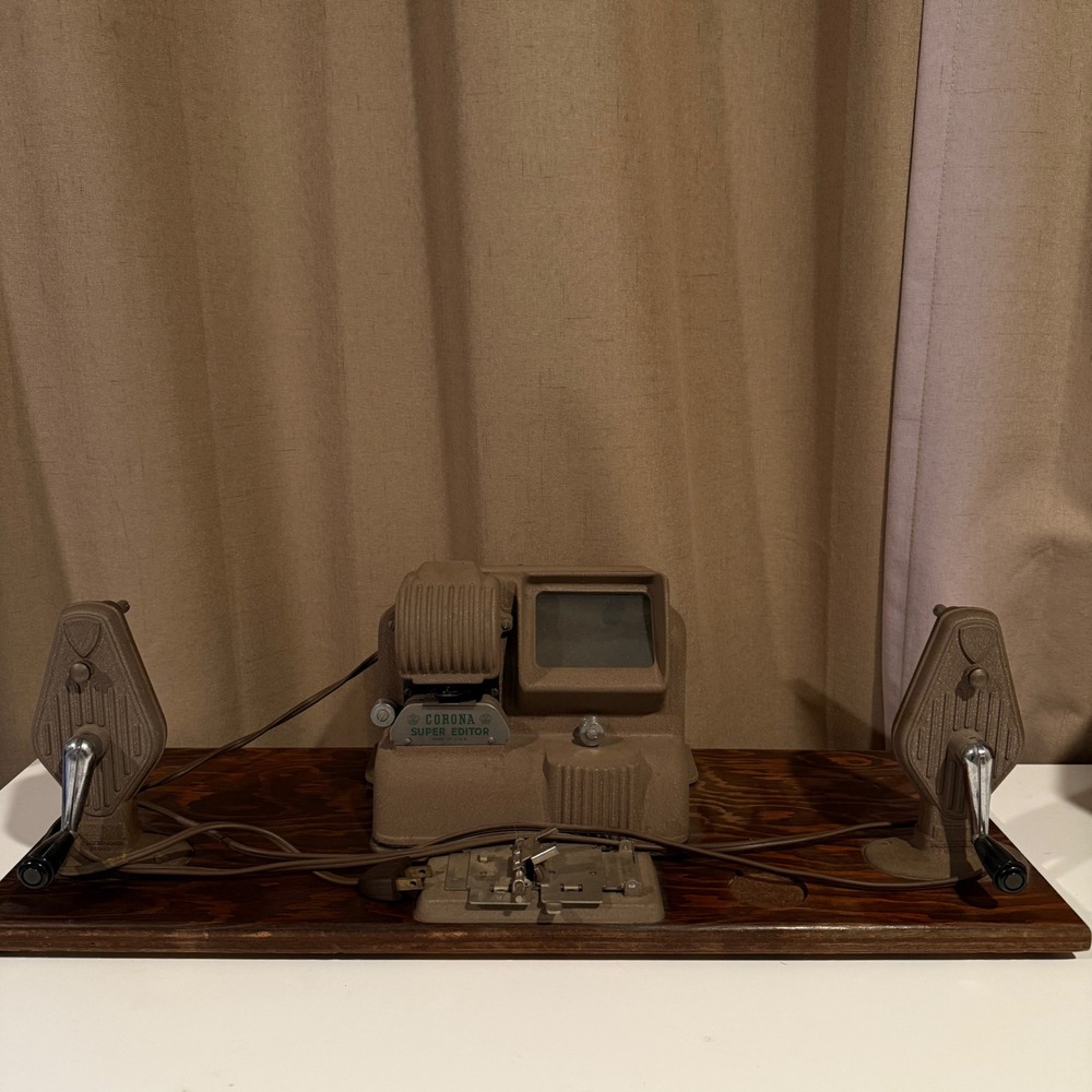 Vintage Corona Super Editor Photographic Industries Film Splicer Viewer Lamp